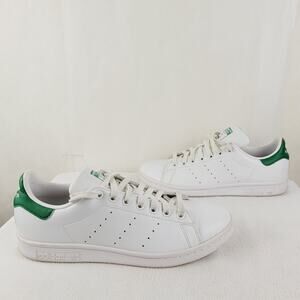 Adidas Stan Smith white and green sneakers Size 9 womens Classic Retro Minimal